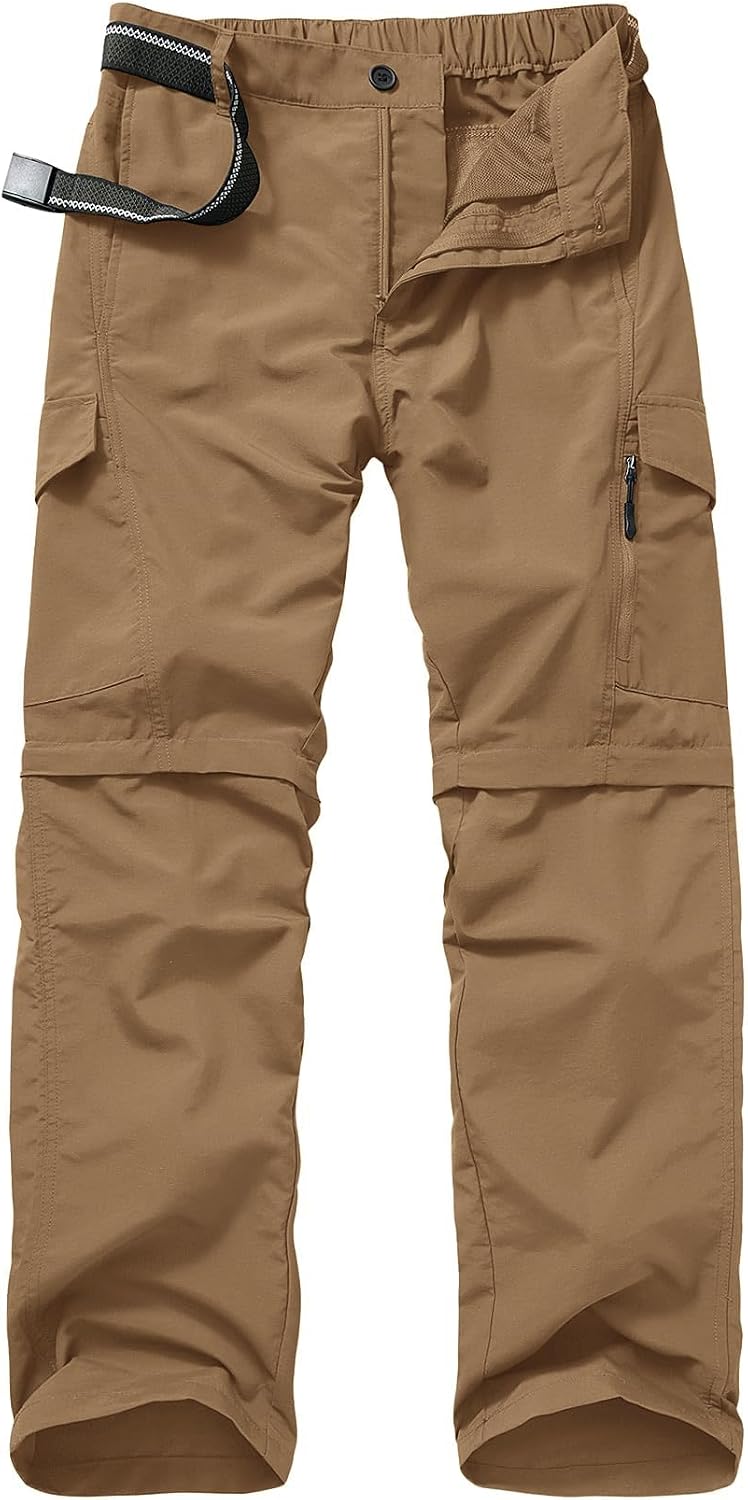 linlon Boy Scout Pants Hiking Mens Convertible Zip Off Safari Fishing