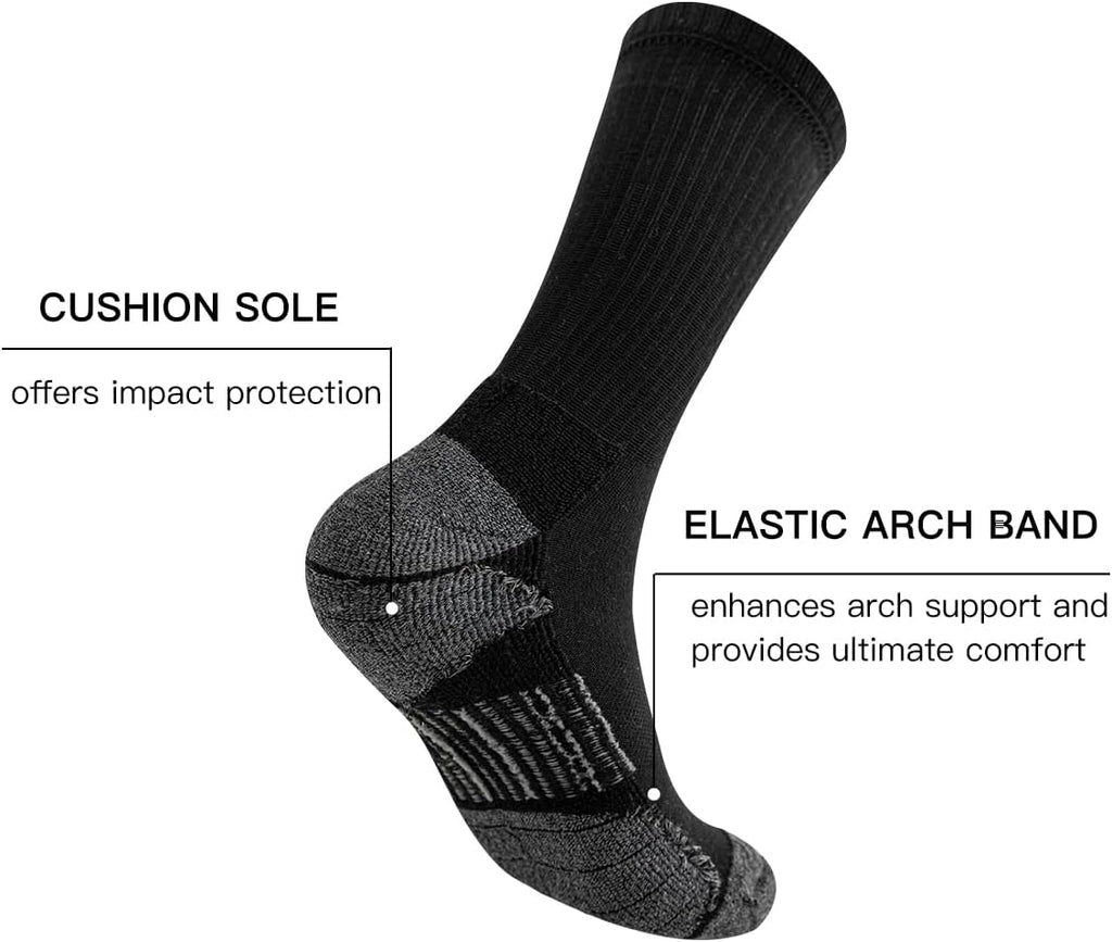 JOYNÉE 8 Pairs Mens Athletic Crew Socks Cushion Running Work Breathable Outdoor Socks for Men