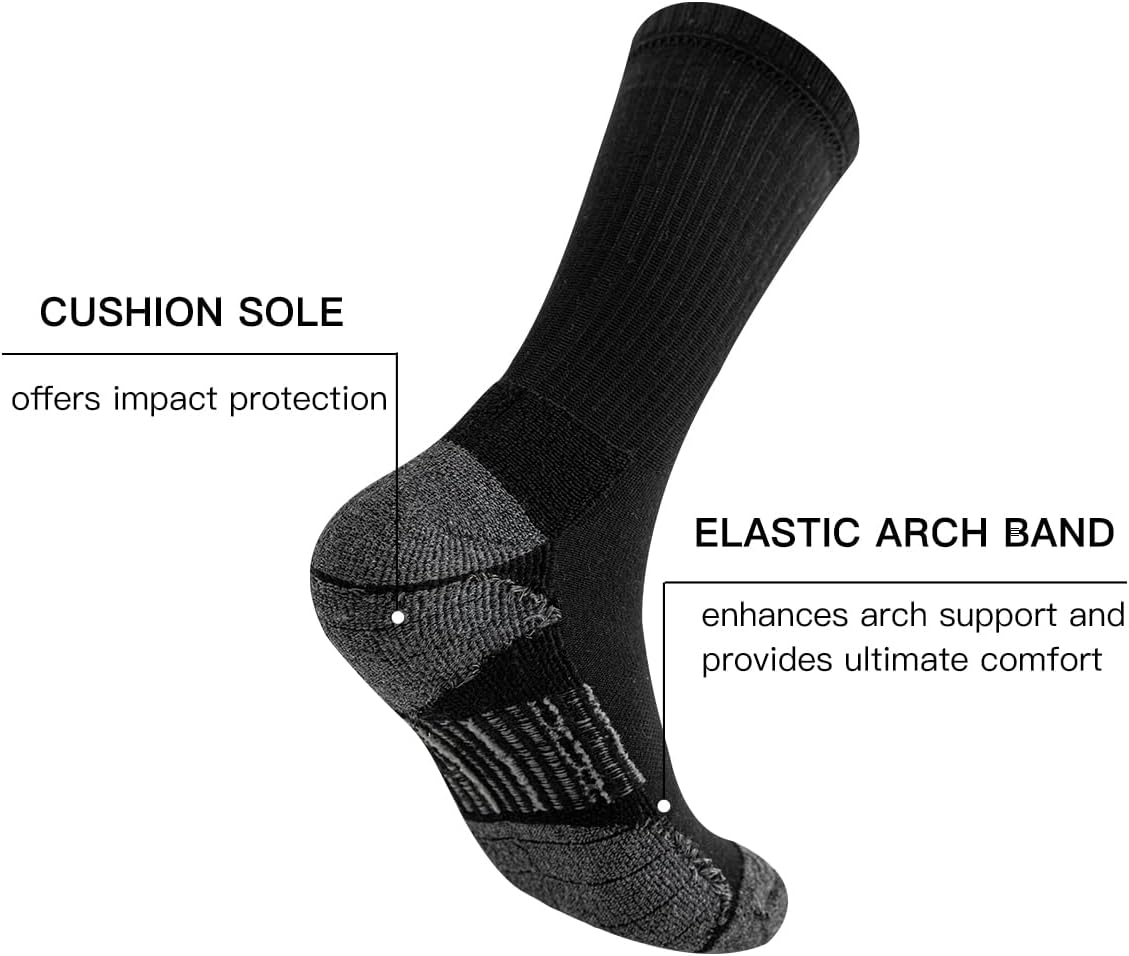 JOYNÉE 8 Pairs Mens Athletic Crew Socks Cushion Running Work Breathable Outdoor Socks for Men