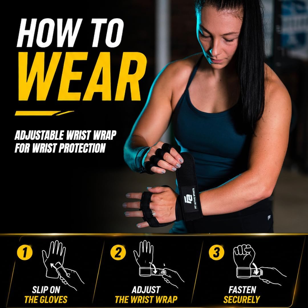 Fit Active Sports Gym Workout Gloves for Men Women Weight Lifting