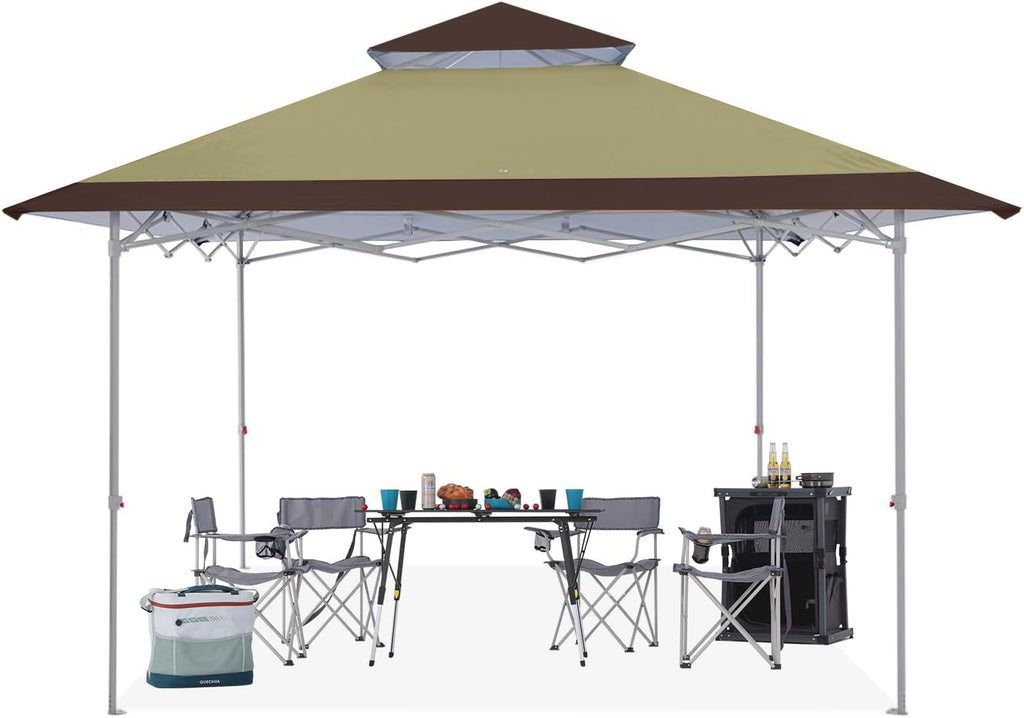 ABCCANOPY 13x13 Instant Pop Up Canopy Tent, Double Vented Top, Beige