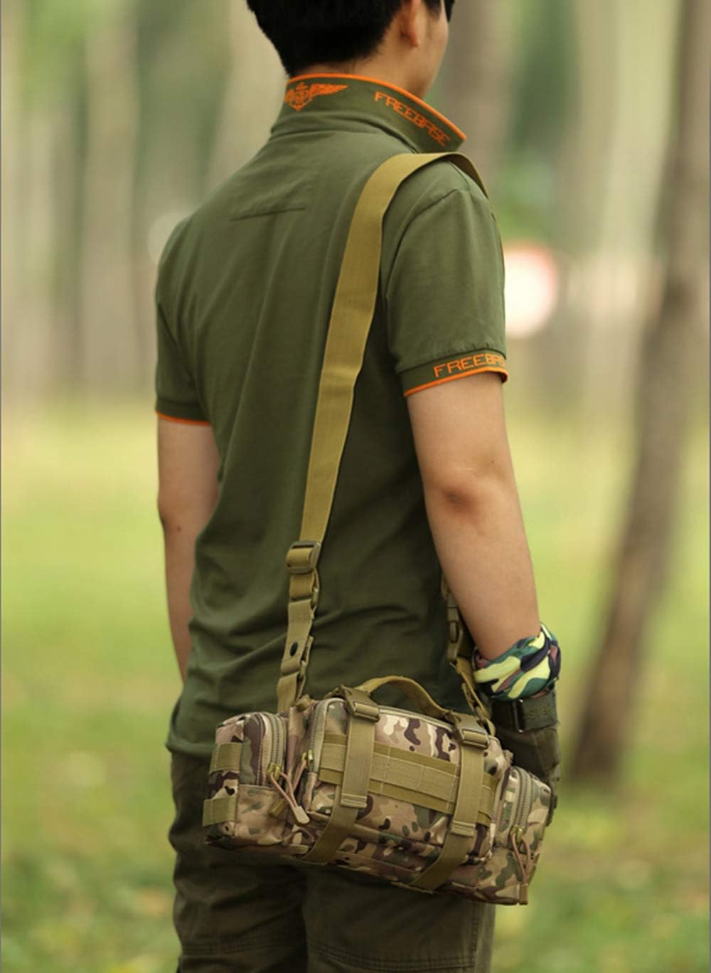 Utility 3P Military Tactical Duffle Waist Bags MOLLE Assault Shoulder Backpack Multifunction EDC Pouches Heavy Duty Fanny Packs (CP camouflage)