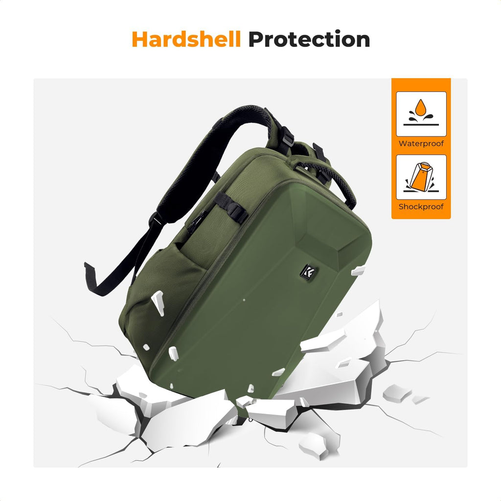 K&F CONCEPT Camera Backpack,Hardshell Photography DSLR Camera Bag