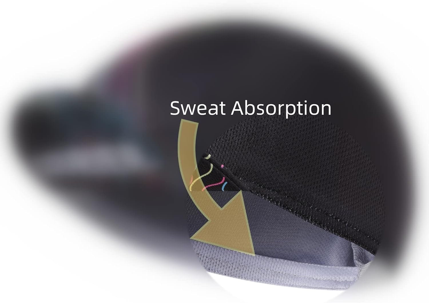 Black Cycling Cap - Polyester Funny Cycling Hat-Under Helmet - Cycling Helmet Liner Breathable&Sweat Uptake