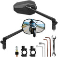 SHEJISI Motorcycle Mirrors for Handlebars, ATV Mirrors Featuring a Phone Mount Interface, Anti-impact/explosion/glare,HD,Compatible with Motorcycle (Suzuki,Yamaha,Honda,Kawasaki),Mopeds,Electric Bike