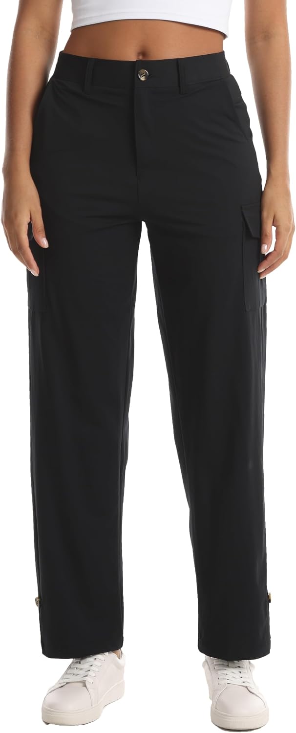 Women's Lightweight Hiking Work Cargo Pants with 5 Pockets Outdoor