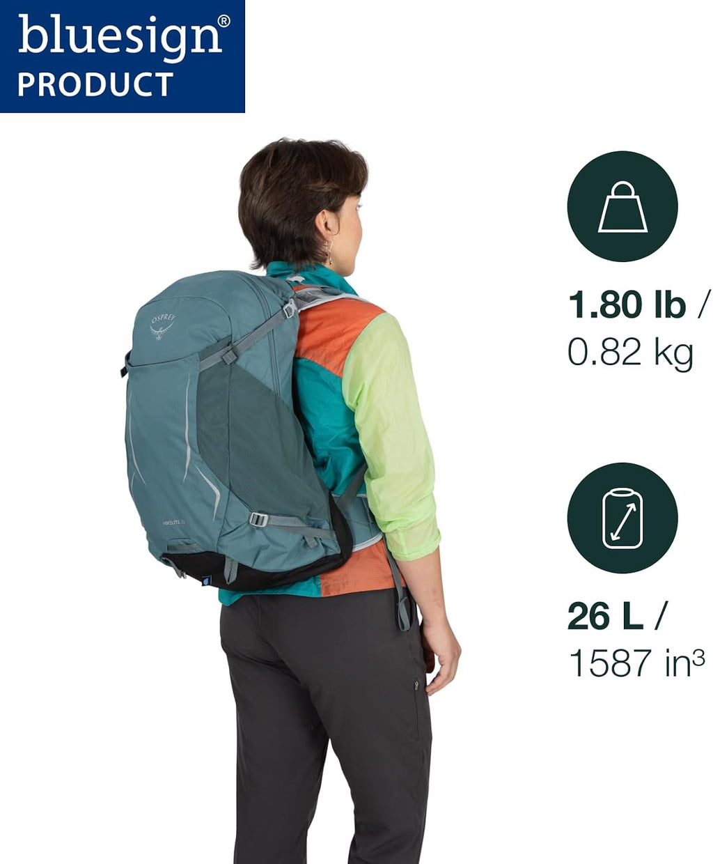 Osprey Hikelite 26L Hiking Backpack, Purple OS