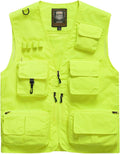Spanye Mens Fishing Hunting Vest Outdoor Travel Utility Vest Tactical Work Jacket Multi Pocket