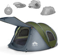 Night Cat Pop Up Camping Tent: 2-4 Person Tents for Camping Double Layers