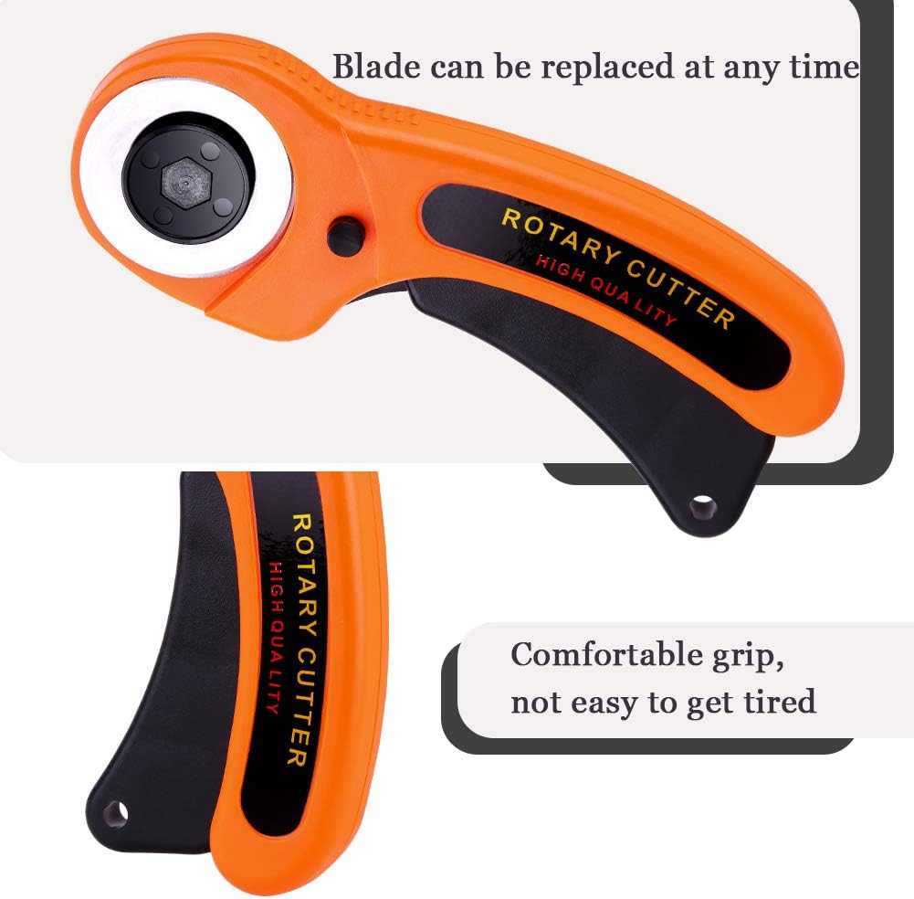 ZMAAGG Rotary Cutter For Fabric, 10 Pack 45mm Rotary Cutter, Fabric Cutter