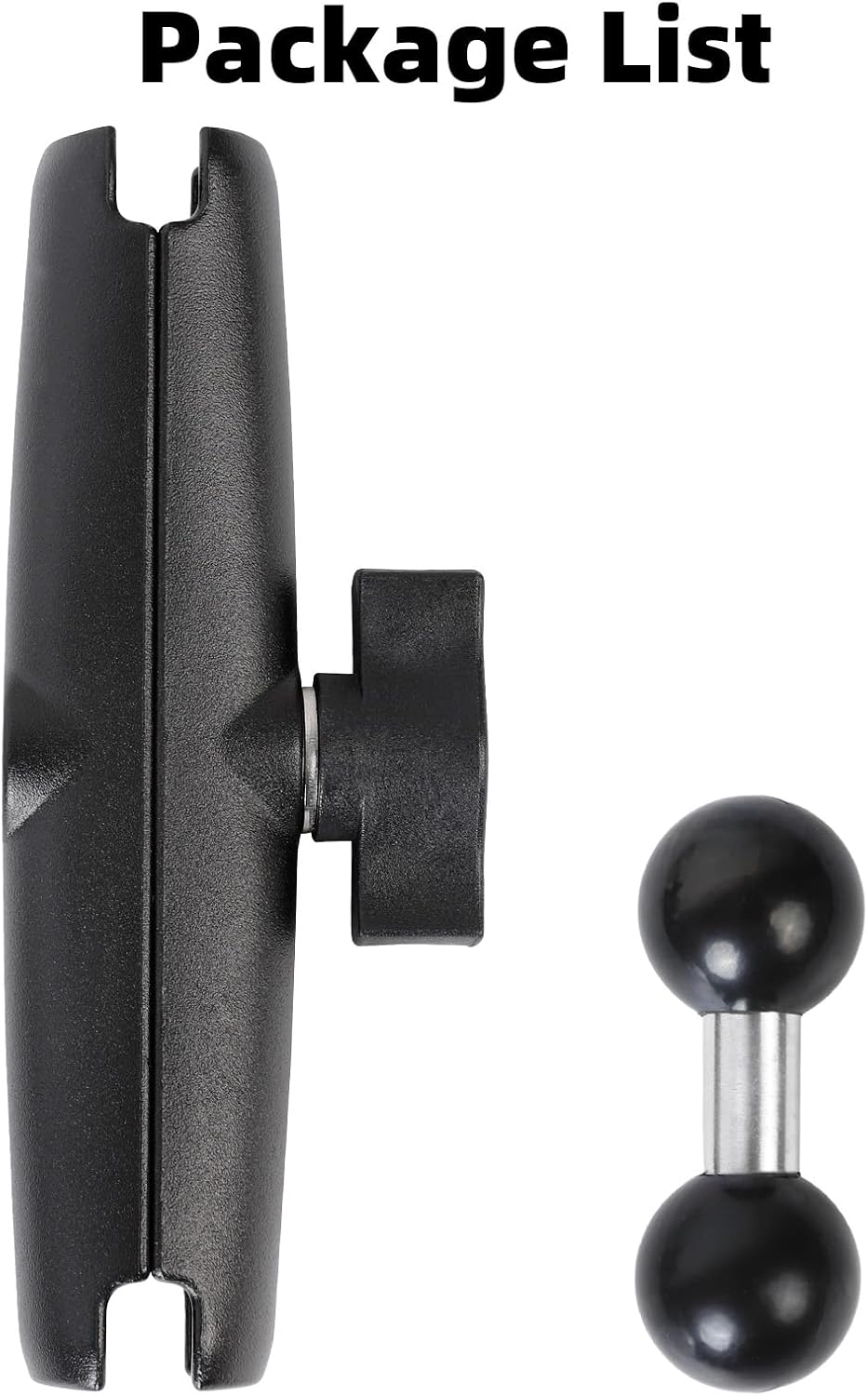 Double Socket Arm with 1" Double Ball Adapter Compatible with RAM B Size Mounts, 360° Rotation Extension Rod for Phone Holder, Tablet Mount, for Bike, Motorcycle, Truck (7.48" Long Adapter)