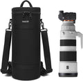 Large Camera Lens Case Bag,Barrel Shaped Shockproof Protective Padded Long Telephoto Lens Backpack Pouch Fits for SONY A7 FE200-600mm F5,6-6.3GOSS/Canon 70-200F2.8