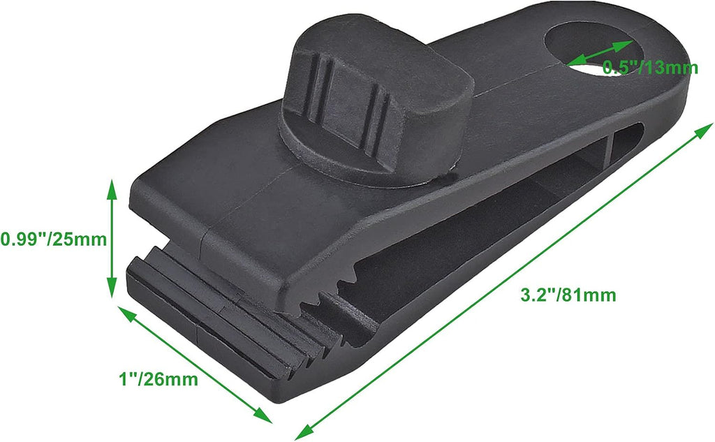 Jiozermi 24 Pcs Tarp Clips for Secures Outdoor Camping, Black