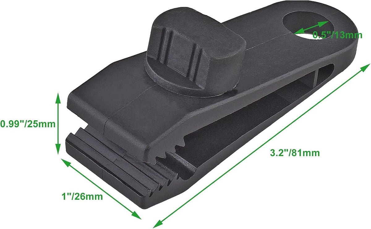 Jiozermi 24 Pcs Tarp Clips for Secures Outdoor Camping, Black