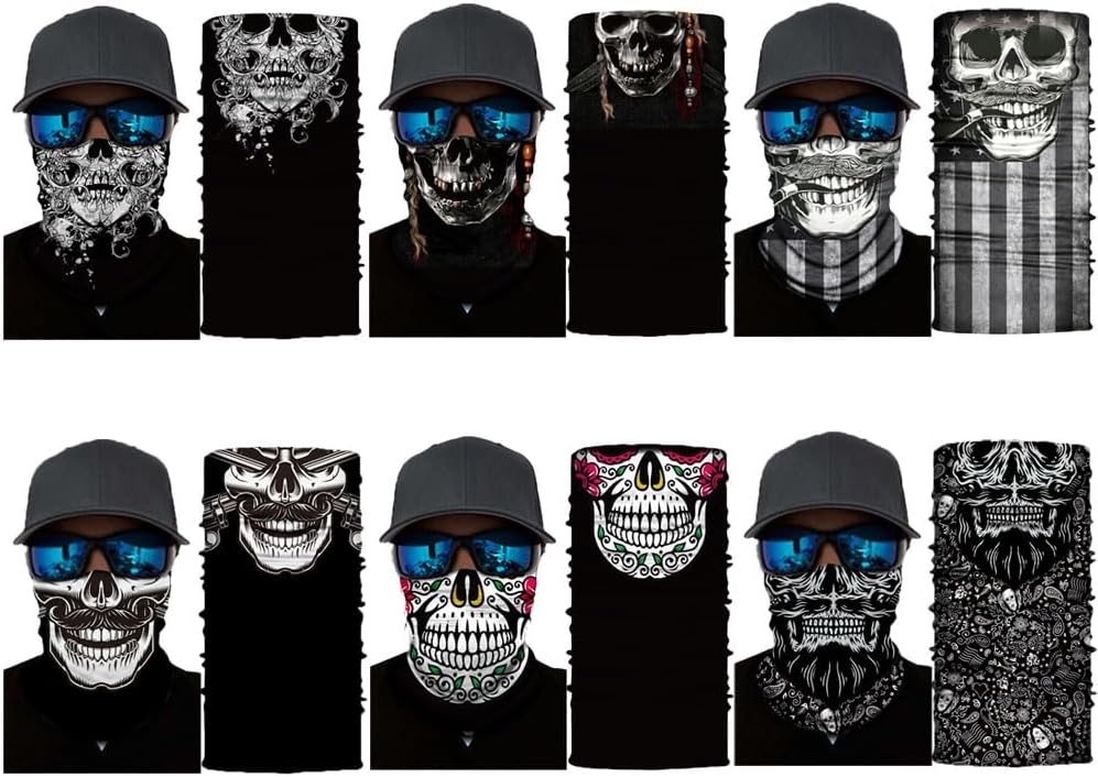 Neck Gaiter Mask,Bandana Gator Face Cover Mask Sun UV Protection,Neck Warmer Balaclava,Tube Face Scarf,Headband for Outdoor