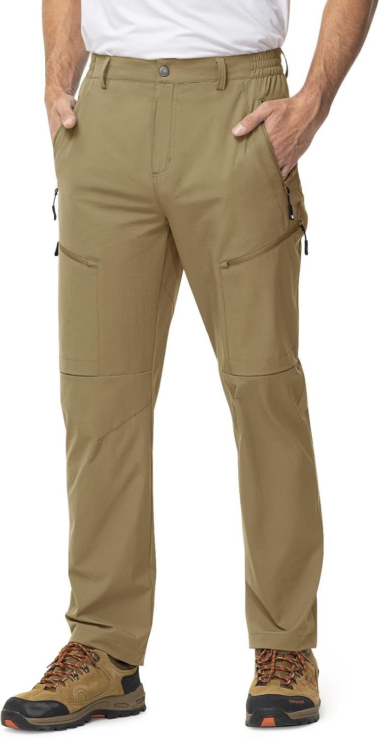 TBMPOY Mens Hiking Pants Lightweight Water Resistant Travel Outdoor Fishing