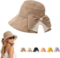 Women's Bowknot Wide Brim Sun Hat – Foldable, 360° Protection UV Protection Breathable Summer Travel Beach Hat