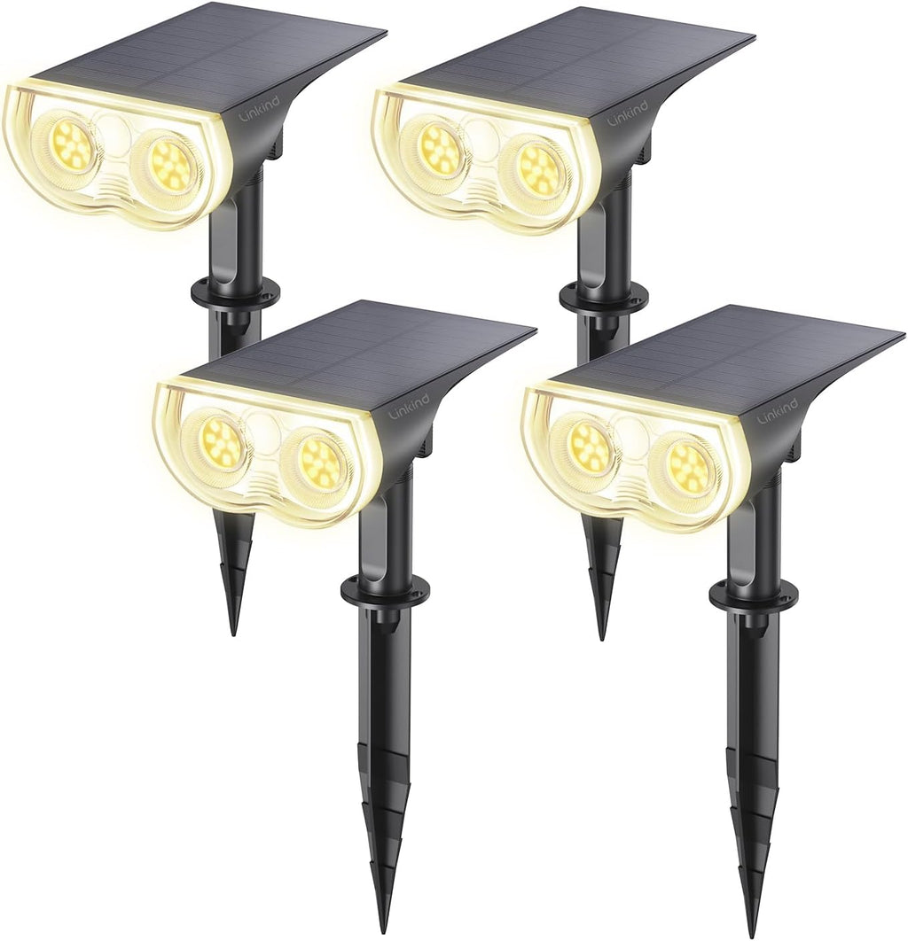 Linkind Solar Lights Outdoor Waterproof LED Landscape Spotlight RGB 2 Pack