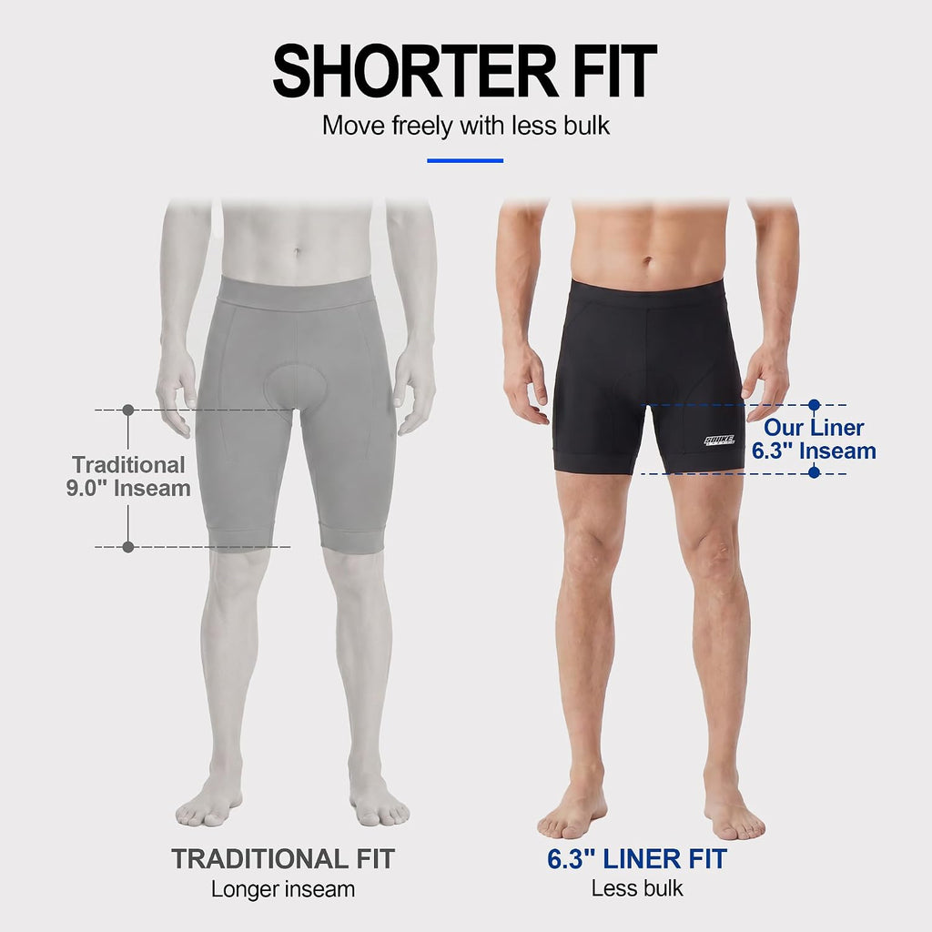 Souke Sports Men's 4D Padded Bike Shorts Cycling Underwear MTB Road Liner