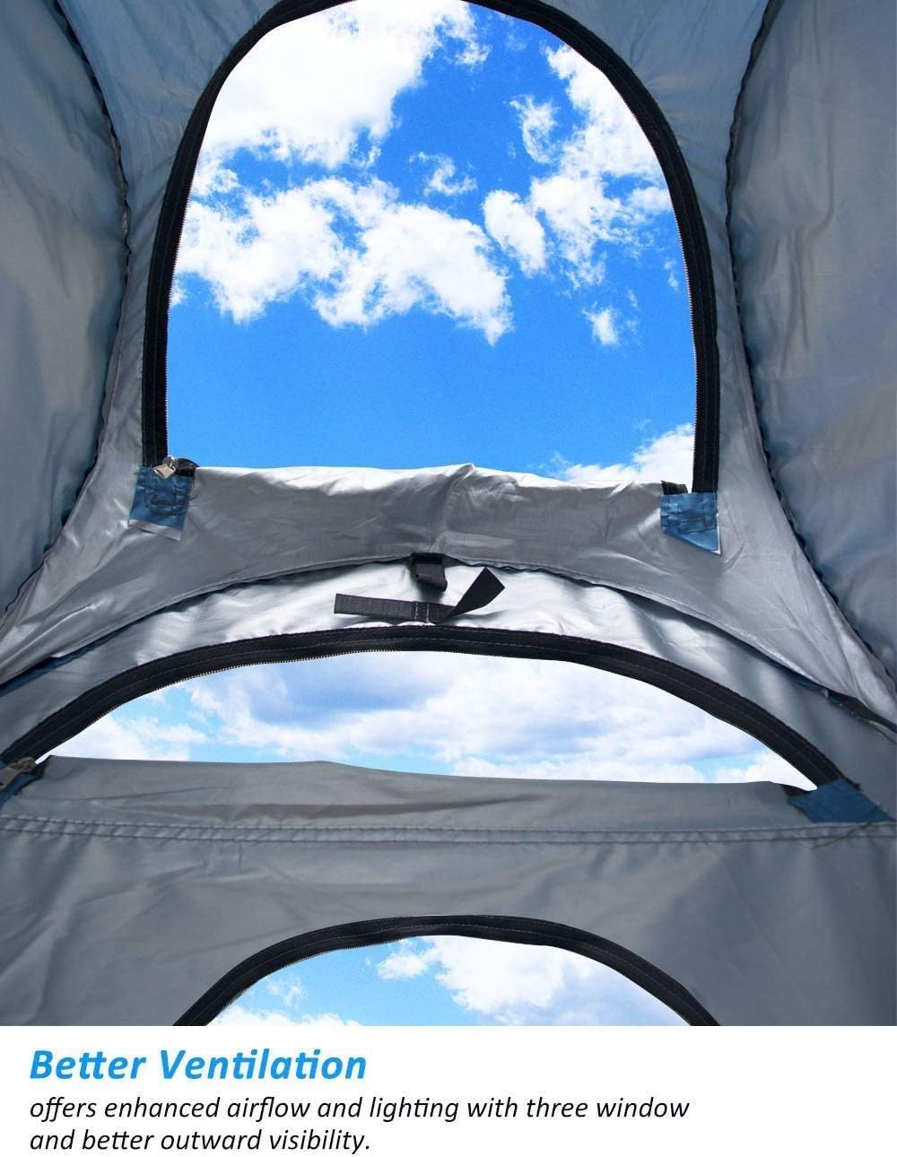 Anngrowy Pop Up Privacy Shower Tent - Portable Outdoor Camping Bathroom Toilet Changing Dressing Room - UPF40+ Waterproof
