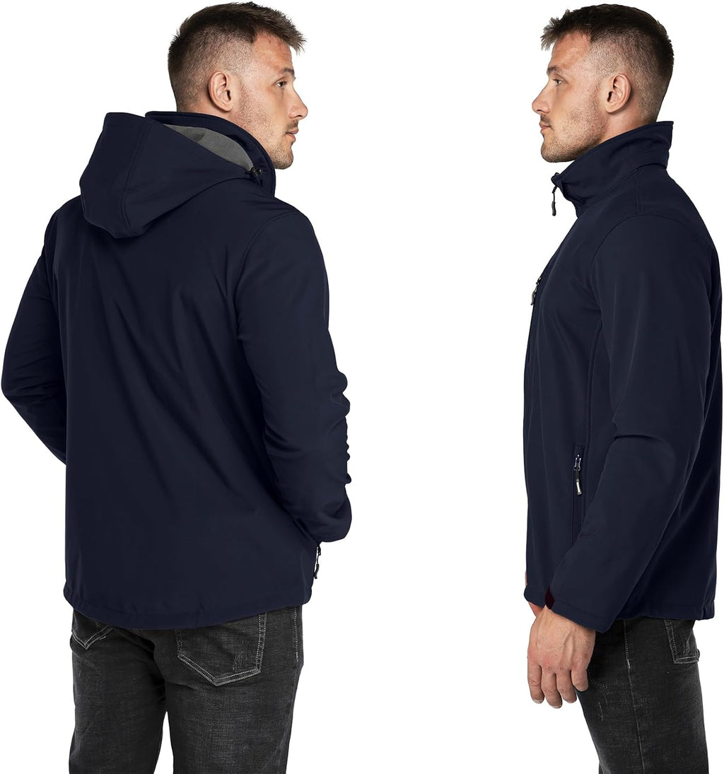 Outdoor Ventures Men's Softshell Jacket Waterproof Fleece Rain Shell Coat