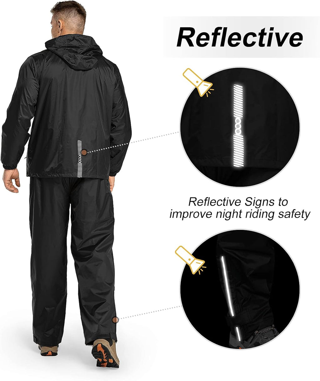 33,000ft Men's Rain Suit Packable Waterproof Packable Rain Gear