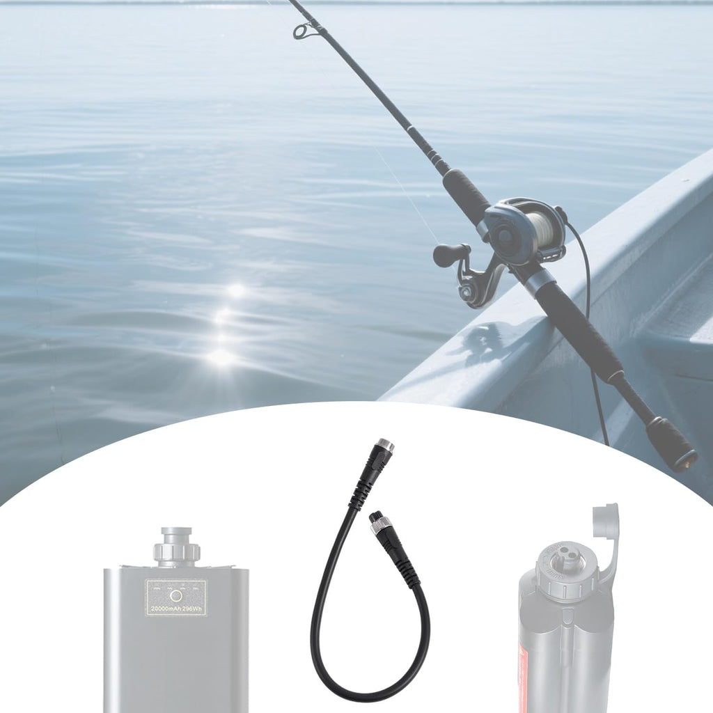 1.5FT Electric Fishing Reel Battery Cable, Durable PVC Battery Power Cord Compatible with Daiwa Tanacom Seaborg Leobritz Shimano Beastmaster Plays Ple Mio Series