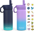 Gonfoam 16oz Kids Stainless Steel Insulated Water Bottle, 2 Pack