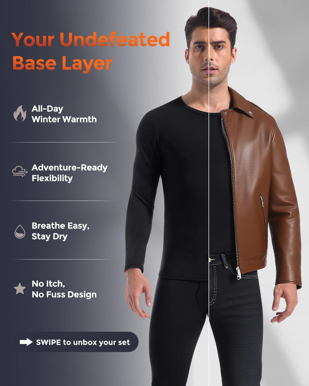 Thermal Underwear Long Johns for Men Cold Weather Base Layer Set