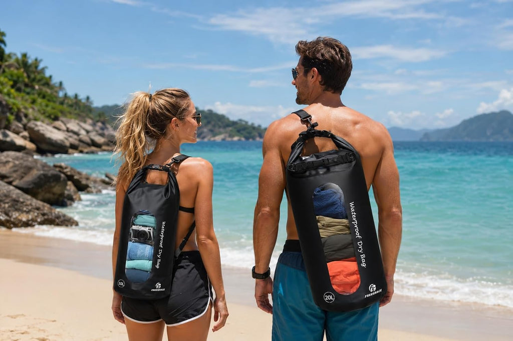 Freegrace Waterproof Dry Bag with Double Zip-Lock, Fanny Pack & Phone Case