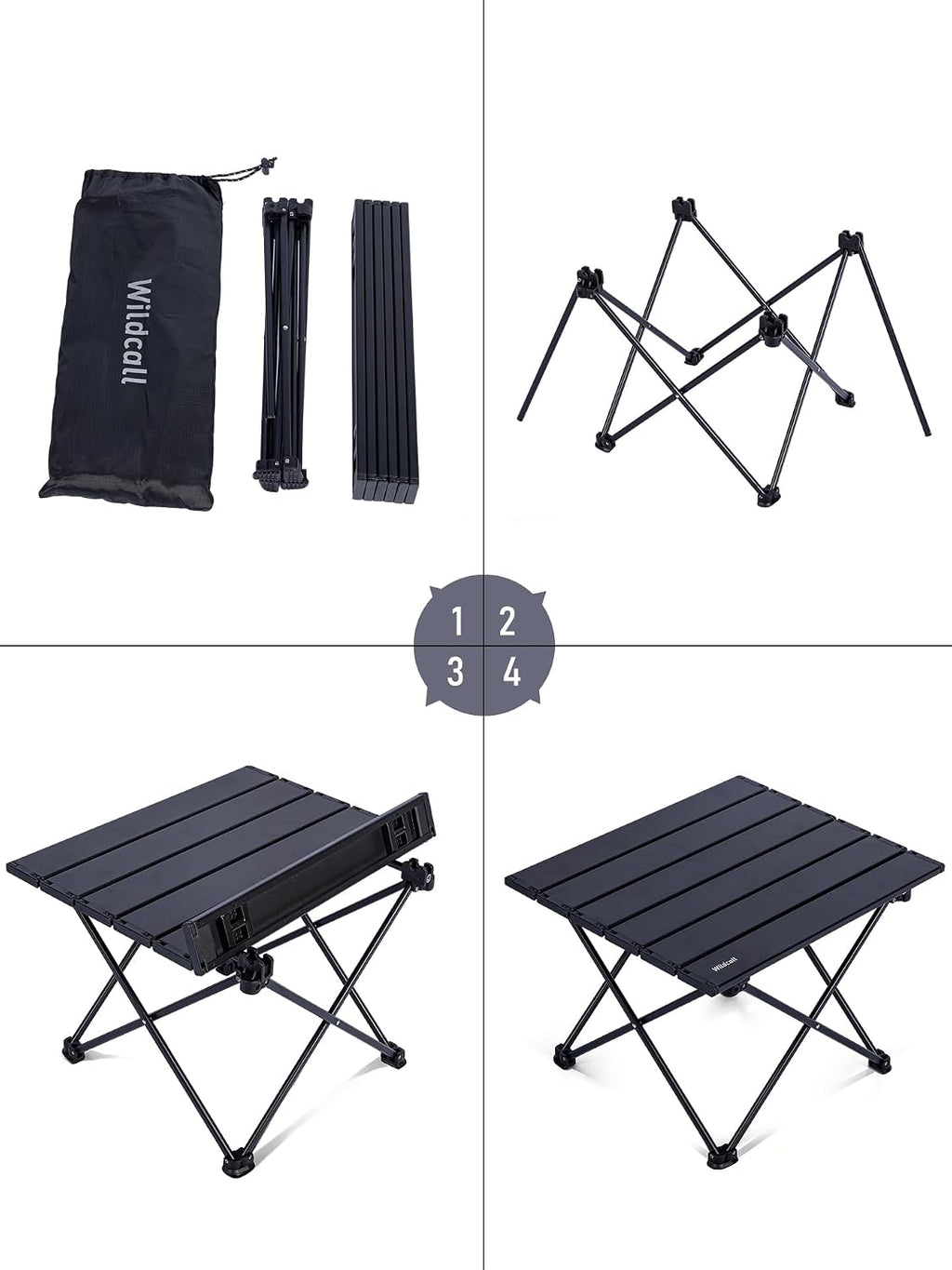 WildCall Ultralight Camping Table, Compact Aluminum Folding Beach Table