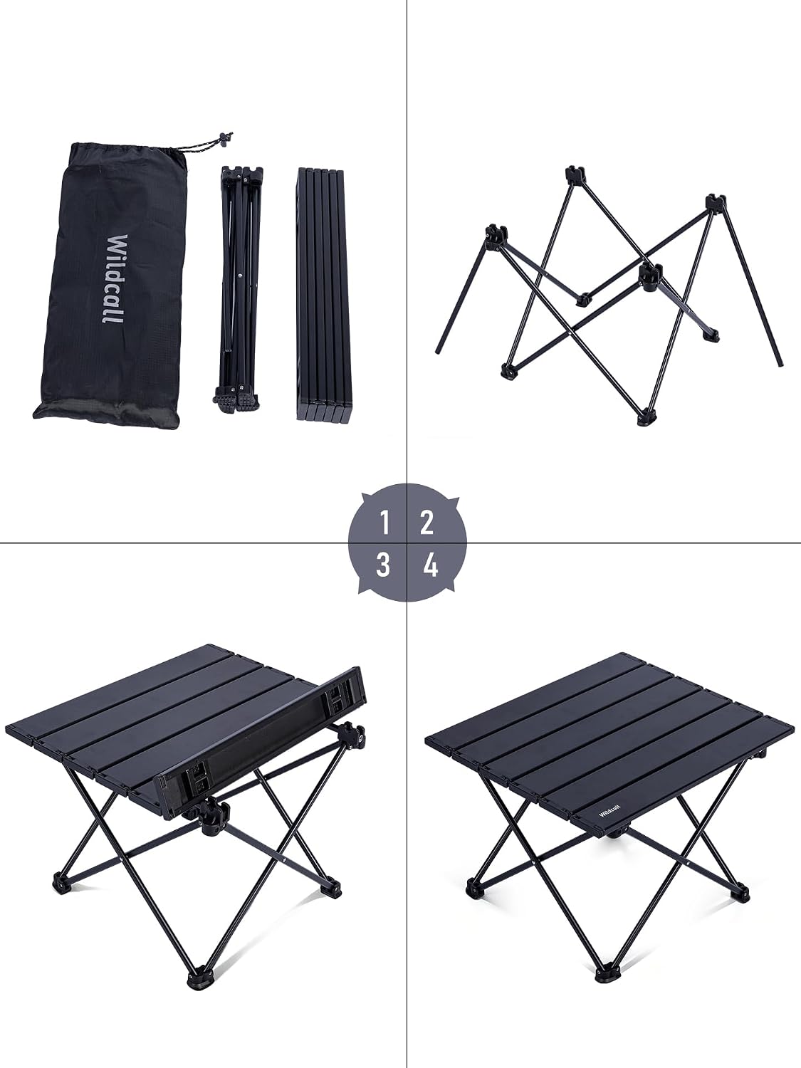 WildCall Ultralight Camping Table, Compact Aluminum Folding Beach Table