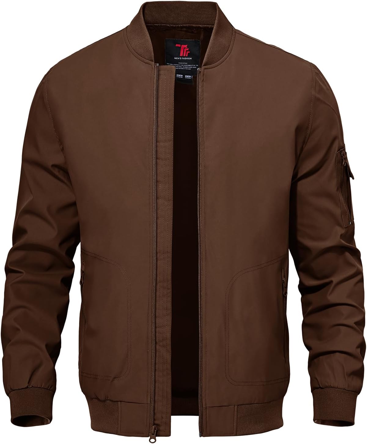 TBMPOY Men's Lightweight Jackets Casual Dress Golf Bomber Windbreaker Fall