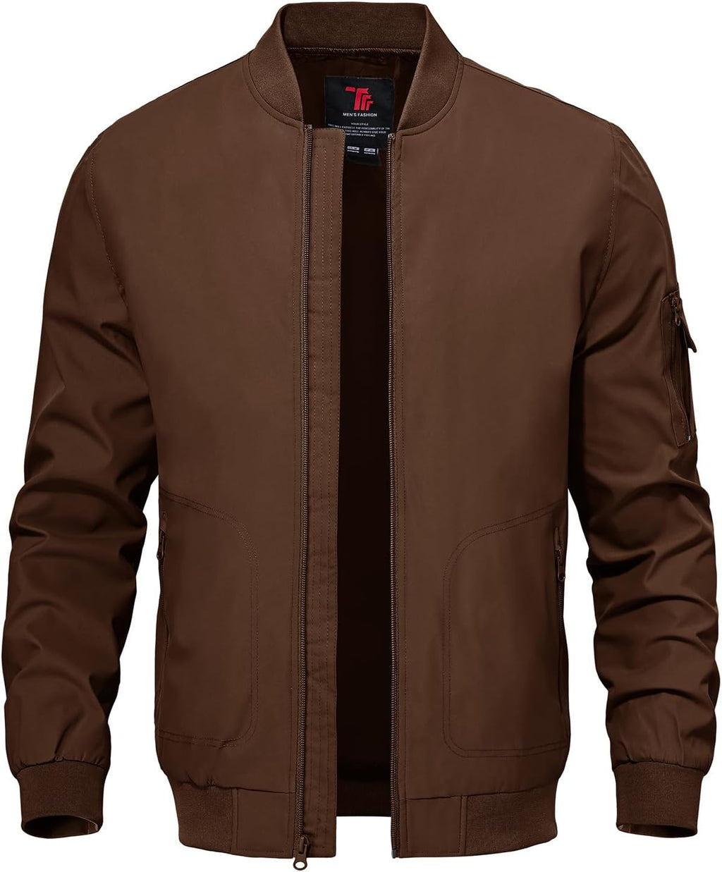 TBMPOY Men's Lightweight Jackets Casual Dress Golf Bomber Windbreaker Fall