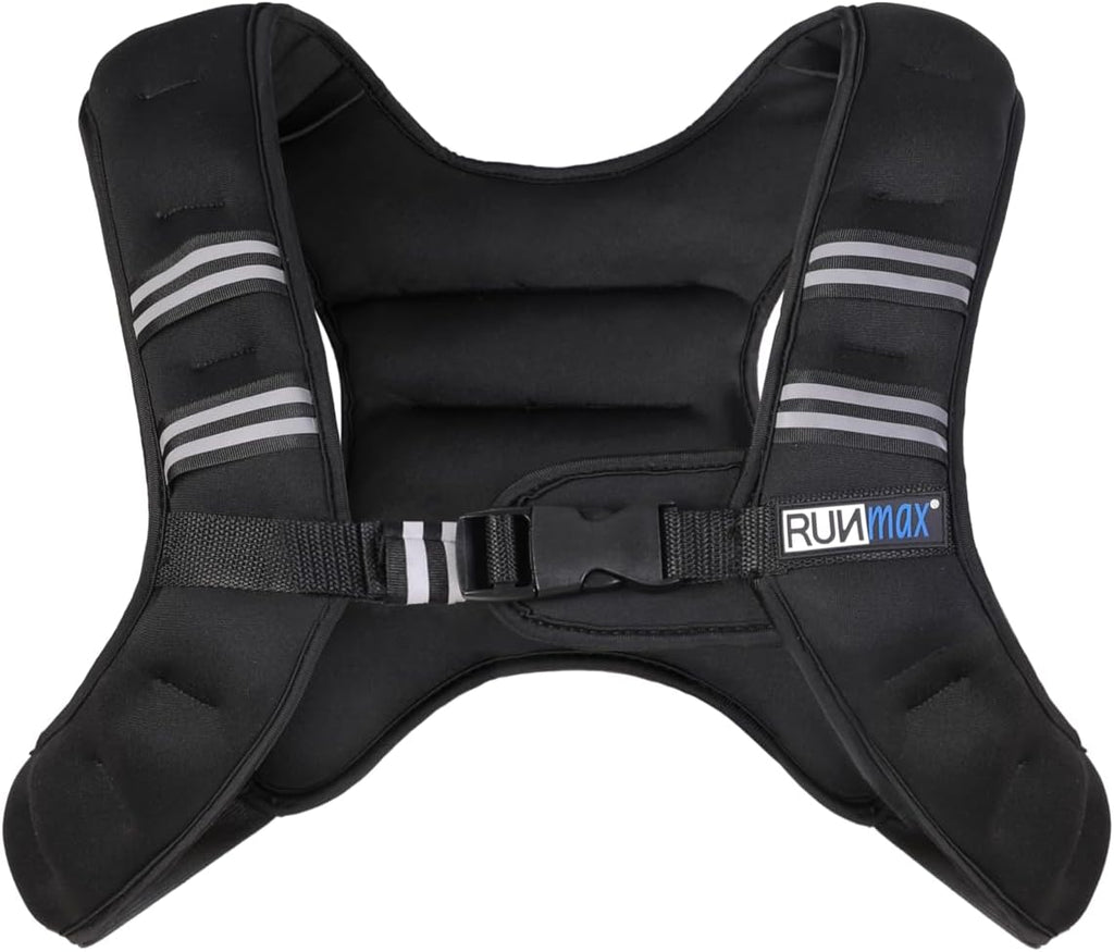 RUNmax 20LBS - 150LBS Adjustable Weighted Vest Wtih Shoulder Pads Option for Men and Women
