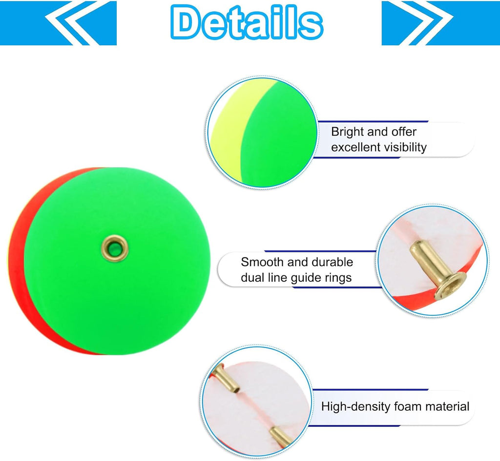 PATIKIL Fishing Bobber, Slip Foam Floats Buoy Rig Stoppers for Crappie Trout Bass Fishing