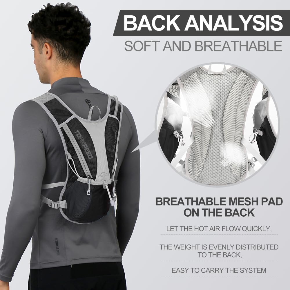 Hydration Pack Backpack, IX INOXTO Running Hydration Vest with 1.5L ( 50 oz) Water Bladder for Men Women, Lightweight Water Backpack for Hiking Cycling Climbing Camping