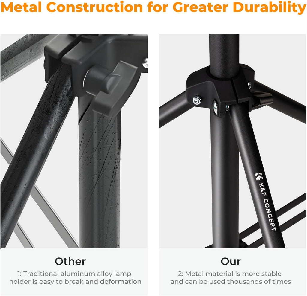 K&F CONCEPT Light Stand for Photography, 9.1ft/2.8M Extendable Tripod
