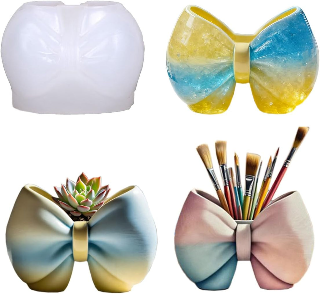 Bow Silicone Mold for Resin Crafts, Planters and Organizers