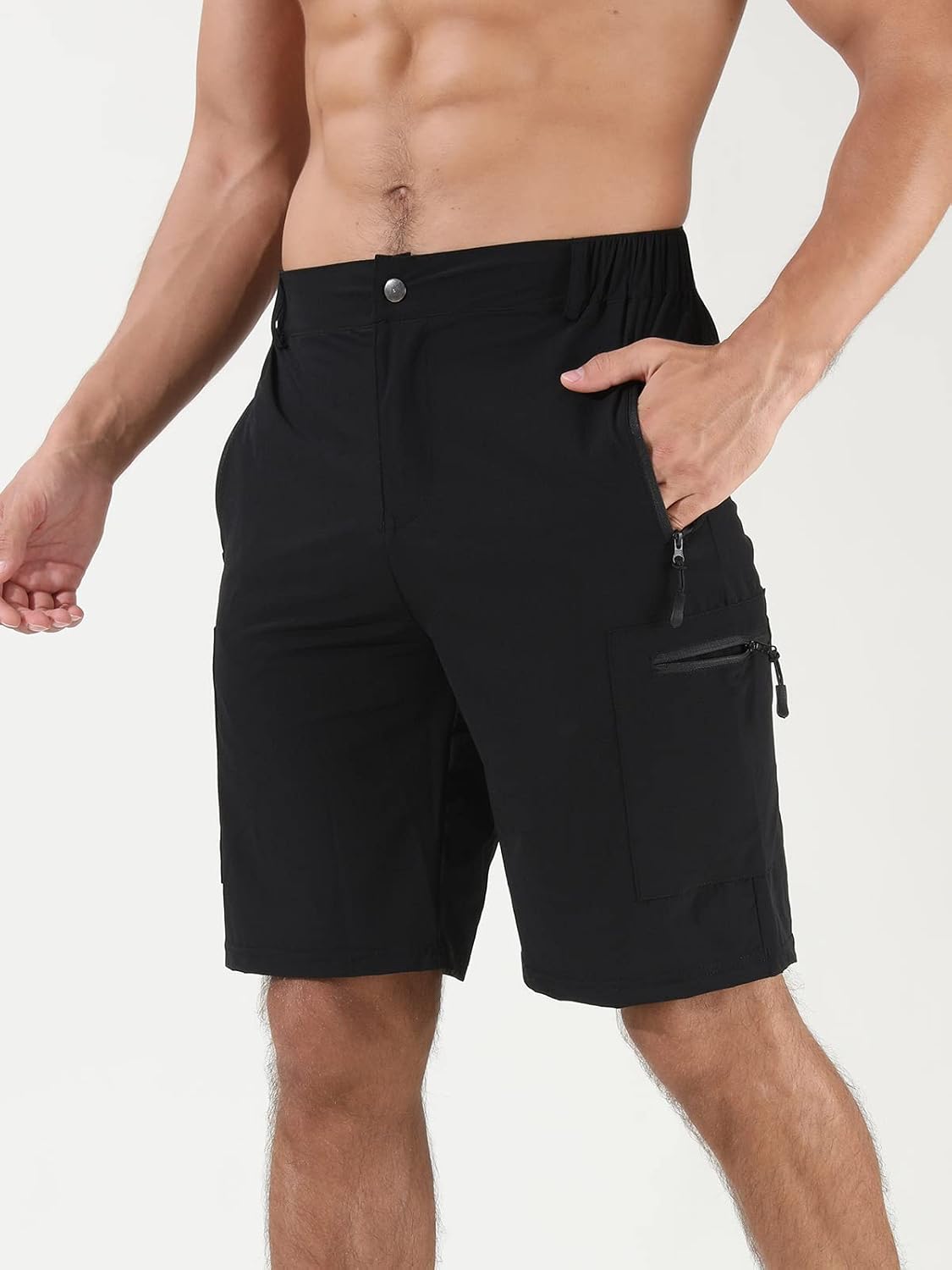 Suwangi Mens Hiking Cargo Shorts Casual Travel Tactical Short for Men
