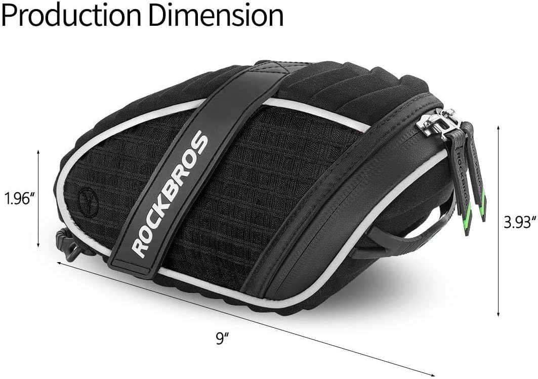 ROCKBROS Bike Saddle Bag Under Seat Bicycle Seat Bag 3D Shell for MTB/Road