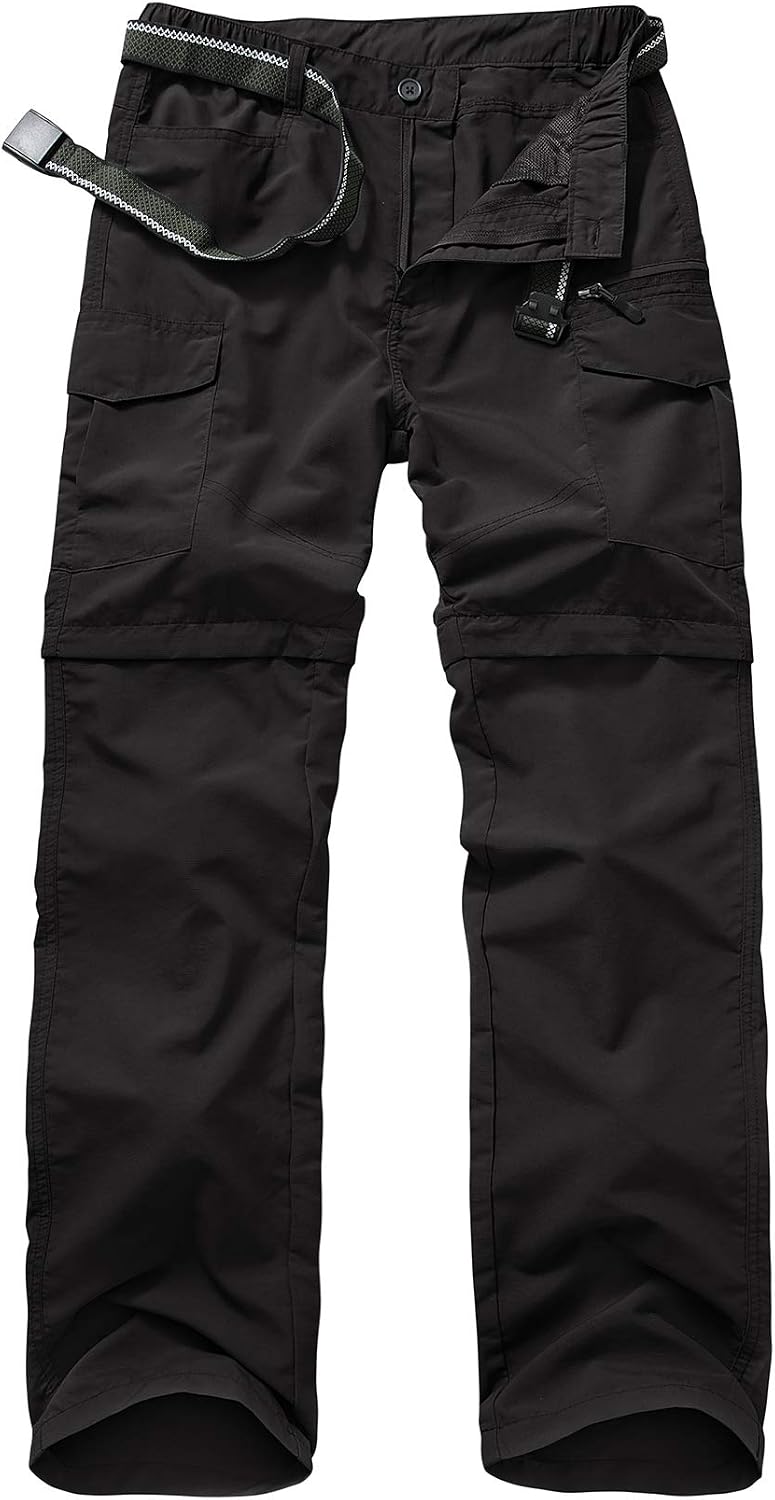 linlon Boy Scout Pants Hiking Mens Convertible Zip Off Safari Fishing