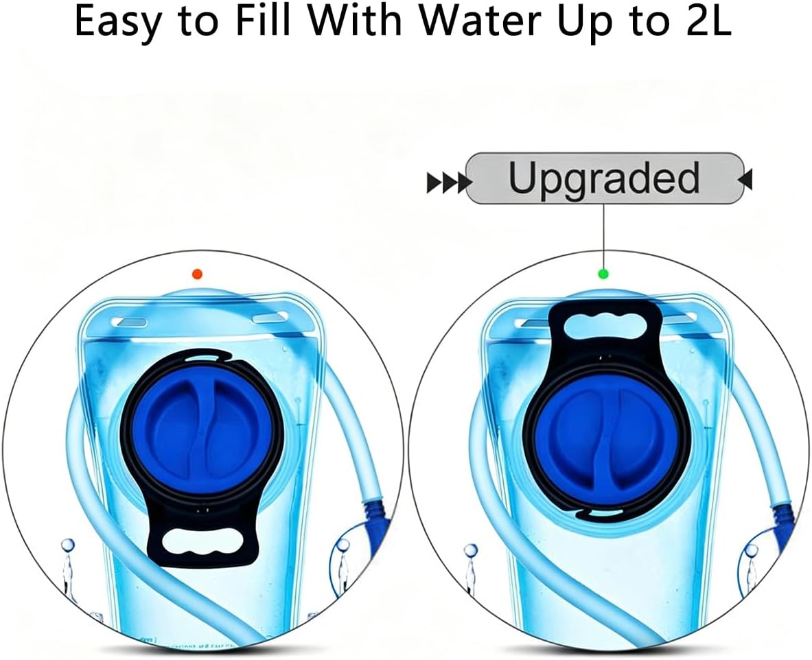 Mothybot 3L 2L 1.5L Hydration Bladder, Upgraded Leak Proof 50OZ/ 70OZ/ 100OZ 3 Liter Water Reservoir for Most Hydration Pack Replacement with Quick Release Insulated Tube & Auto Shut-Off Valve Outdoor