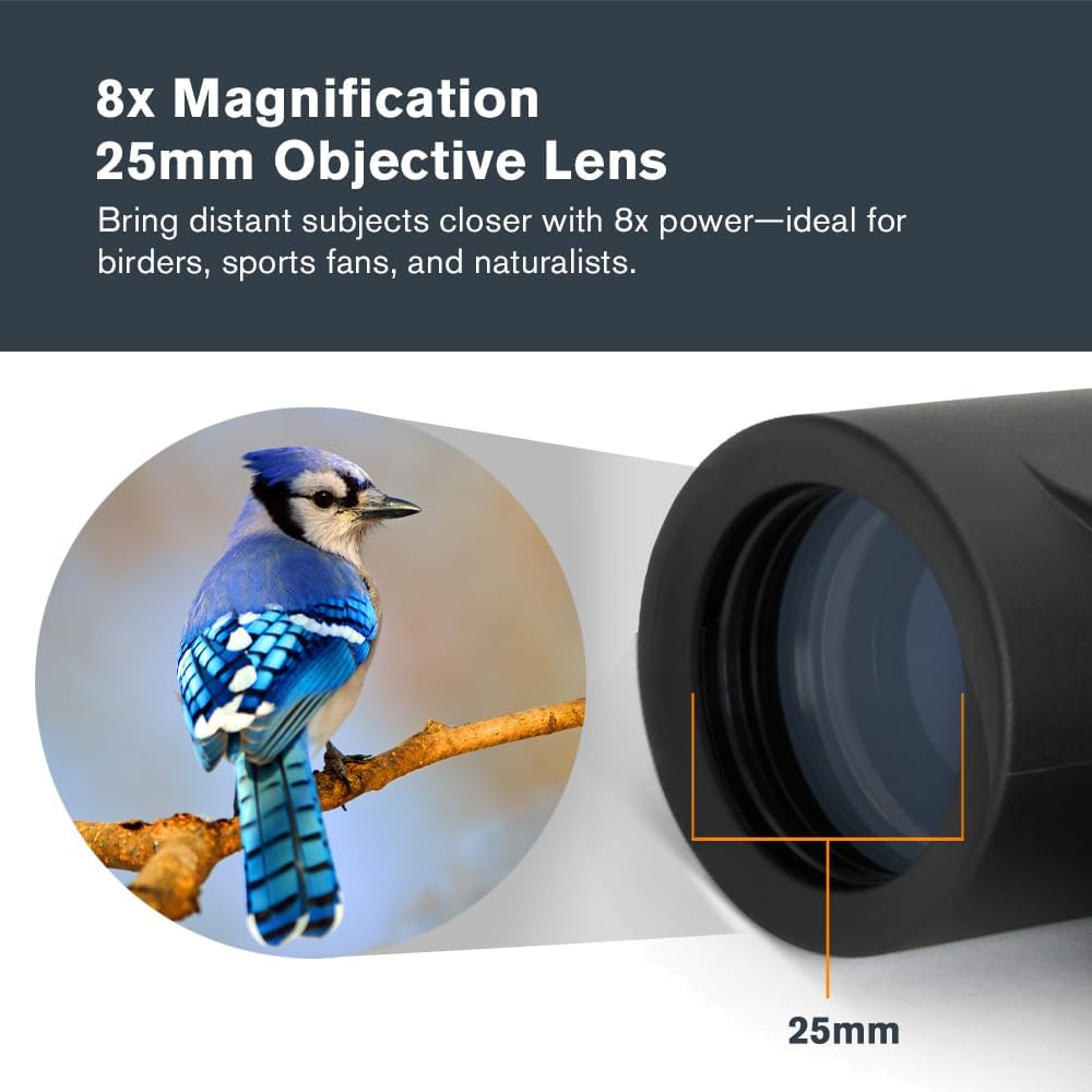 Celestron Outland X 8x25 Pocket Binoculars for Travel & Sports