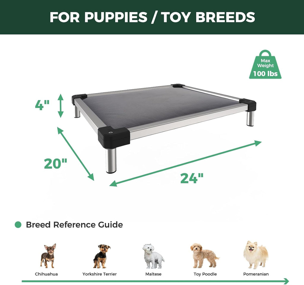 FXW TitanNest Padded Chew-Proof Elevated Dog Bed for Toy Dogs