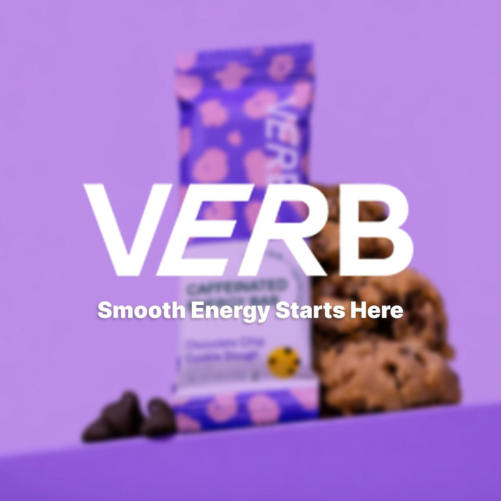 Verb Caffeinated Energy Bars Chocolate Chip Cookie Dough (26g, Pack of 16)