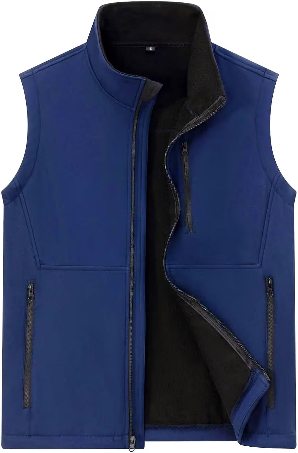 Men's Lightweight Vest Softshell Outerwear Windproof Sleeveless Jacket for Golf Running Hiking