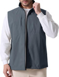 Susclude Men's Quick Dry Lightweight Softshell Vest Windproof Sleeveless Jacket for Fishing Work Golf Hiking Casual Travel