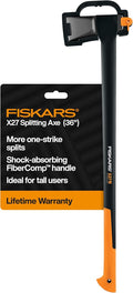 Fiskars X27 Super Splitting Axe 36", for Taller Users on Large Logs