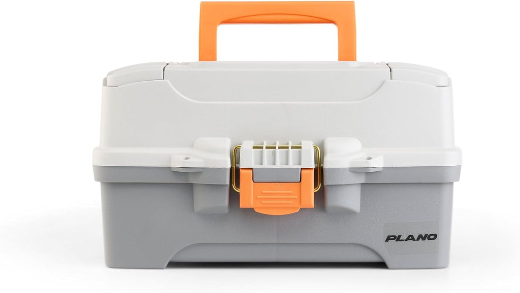 Plano 2-Tray Tackle Box with Dual Top Access, Blue Metallic/Off White, Premium Tackle Storage, 620206, One Size